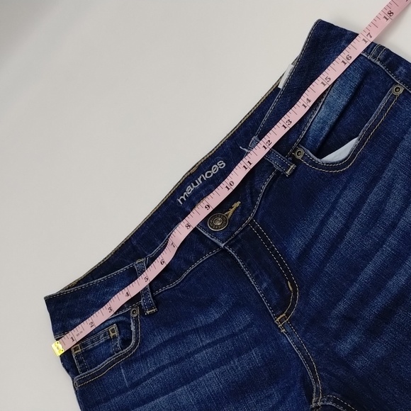Maurices size 9 10 reg straight leg no distressing medium-dark wash maurice's - Picture 8 of 11
